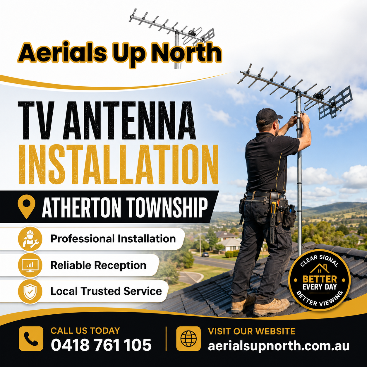 TV Antenna Installation Atherton Township